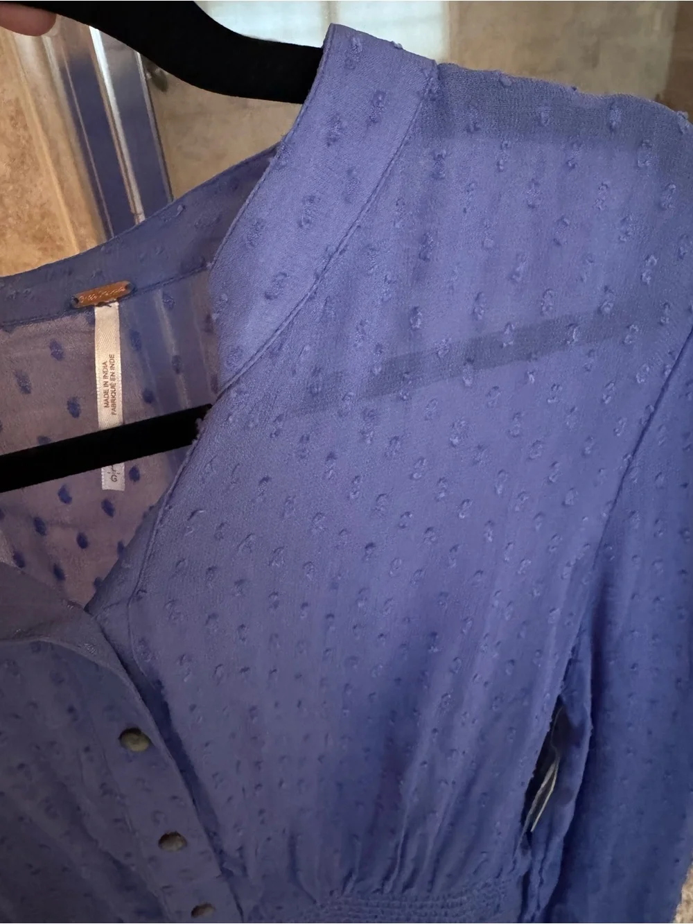 Free People Swiss Dot blouse